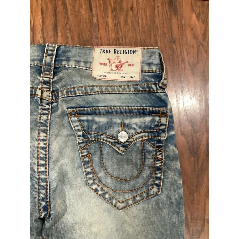 True Religion Rocco Relaxed Skinny Men Light-Medium Wash   Jeans Size 29